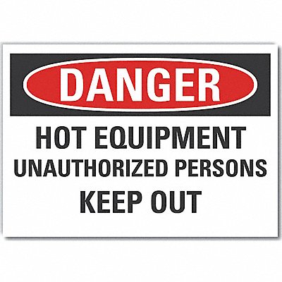Hot Danger Rflct Label 3.5in x 5in