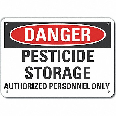 Pesticide Danger Sign 10inx14in Aluminum