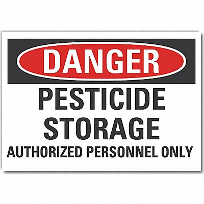 Pesticide Danger Rflct Label 10inx14in