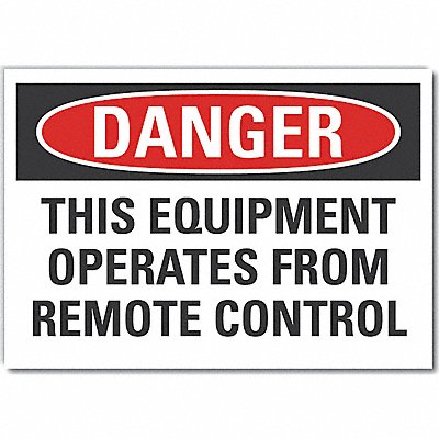 Machine Operat Danger Rflct Lbl 10x14in