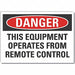 Machine Operat Danger Rflct Lbl 10x14in
