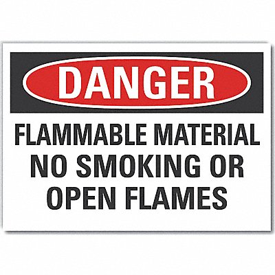 Flammabl Mtrl Danger Lbl 3.5x5in Polyest