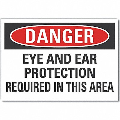 Eye Ear Danger Rflct Label 3.5inx5in