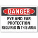 Eye Ear Danger Rflct Label 3.5inx5in