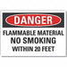 Flammable Mtrl Danger RflctvLbl 7x10in