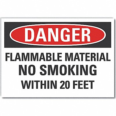 Flammable Mtrl Danger Lbl 5x7in