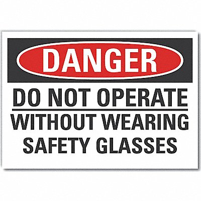 Eye Danger Rflct Label 3.5in x 5in