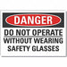 Eye Danger Rflct Label 3.5in x 5in