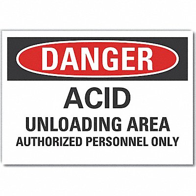 Danger Sign 7 in x 10 in Non-PVC Polymer