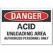 Acid Danger Rflct Label 3.5in x 5in