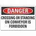 Conveyor Safety Danger Rflct Lbl 7x10in