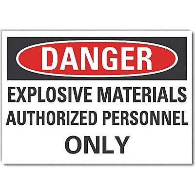 Explosive Mtrl Danger Lbl 3.5x5in