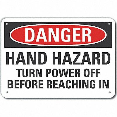 Rflct Mach Operation Danger Sign 7x10in