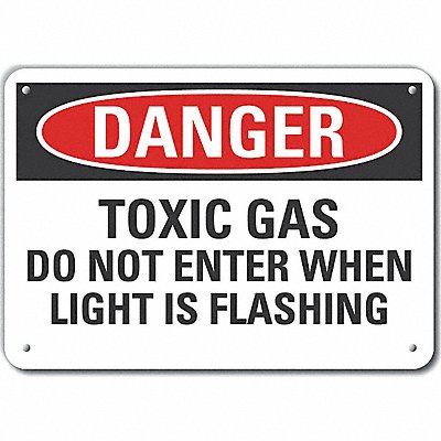 Alum Toxic Mtrl Danger Sign 7x10in Alum