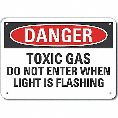 Rflct Toxic Mtrl Danger Sign 10x14in