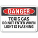 Rflct Toxic Mtrl Danger Sign 10x14in