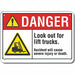 Lift Truck Trfc Danger Sign 10x14in Alum