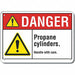 Alum Propane Danger Sign 10x14in Alum