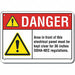 Rflct Elec Panel Danger Sign 7x10in Alum