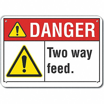 Rflct Elec Hzrd Danger Sign 7x10in Alum