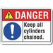 Danger Sign 7 in x 10 in Aluminum