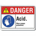 Alum Acid Danger Sign 7x10in Alum