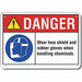 Rflctv Eye Hand Danger Sign 10x14in Alum