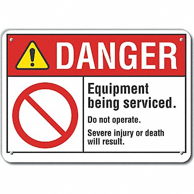 Mach Operation Danger Sign 10x14in Alum