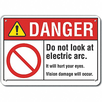 Rflct Welding Safety Danger Sign 10x14in