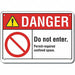 Rflct Confined Space Danger Sign 10x14in
