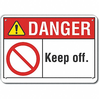 Rflct Keep Off Danger Sign 7x10in Alum