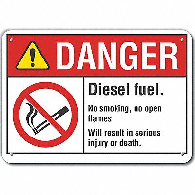 Danger Sign 7 in x 10 in Aluminum