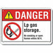 Danger Sign 7 in x 10 in Aluminum