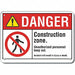 Rflctv Construct Area DangerSign 10x14in