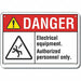Rflct Elec Equip Danger Sign 7x10in Alum