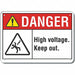 High Voltage Danger Sign 7x10in Plastic