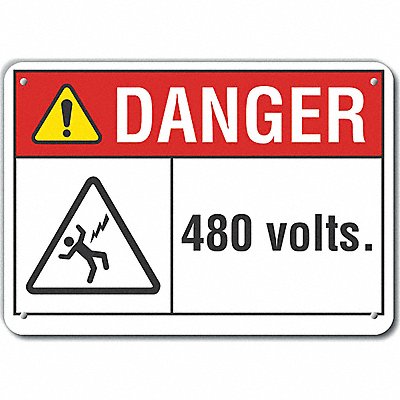 Voltage Danger Sign 10inx14in Aluminum