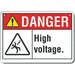Danger Sign 7 in x 10 in Aluminum
