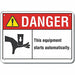 Rflctv Mach Operation DangerSign 10x14in
