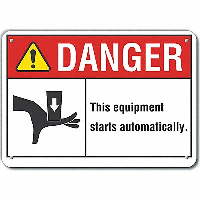 Machine Operation Danger Sign 7x10in