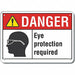 Alum Eye Danger Sign 7x10in Alum