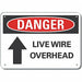 Rflctv Live Wire Dangr Sign 10x14in Alum
