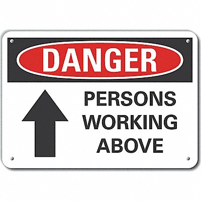 Rflct Overhead Hzrd Danger Sign 7x10in