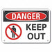 Keep Out Danger Sign 10inx14in Aluminum