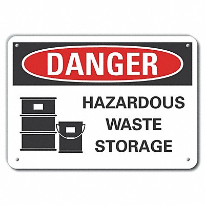 Danger Sign 7 in x 10 in Aluminum