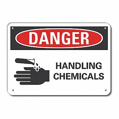 Rflct Chemicals Danger Sign 7x10in Alum