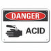 Rflct Acid Danger Sign 7x10in Aluminum