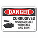 Alum Corrosive Mtrl Danger Sign 7x10in