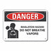 Inhalation Hazard Danger Sign 10x14in