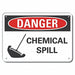 Alum Chemicals Danger Sign 7x10in Alum